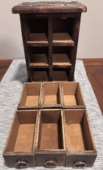 Vintage Wooden Cabinet With Six Drawers – Made In India