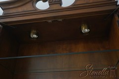 69202: KARGES Colonial Walnut Convex Glass Georgian Style Breakfront
