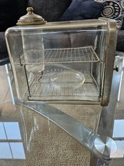 Antique Theo A Kochs Chicago Barber Shop Sterilizer Cabinet Glass & Metal