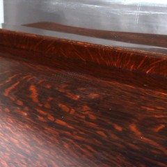 RJ Horner (attr.) Figural Oak Server, Griffins & Full Serpentine Glass