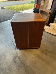 1970s Custom Made Wood Stereo/TV Cabinet Vintage