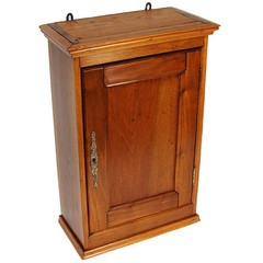 Antique Edwardian Era 21.5″ Miniature Armoire Style Walnut Table or Wall Cabinet