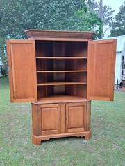 Southern Cherry Corner Cupboard Shop Made 20thc