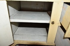 Antique Child Kitchen Cupboard Primitive Painted Toy Cabinet Shabby Chic