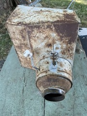 Vint. Hoosier Kitchen Cabinet Metal Hand Crank Flour Sifter Bin Original Finish