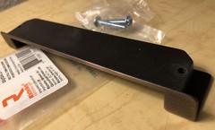 One Brushed Copper Dark Chocolate Brown Metal Drawer Pull W/ Cabinet Hardware