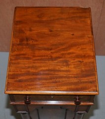 RARE PAIR OF HUGE WILLIAM IV 1830 FLAMED MAHOGANY SIDE CABINETS CAMPAIGN DRAWERS