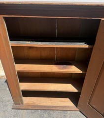 Antique Primitive Pine Cupboard Cabinet 19th C Original Farmhouse Pantry