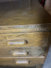 Antique Oak Architects flat file, Flat file, Map flat file