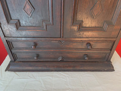 ANTIQUE 1800’s ENGLISH OAK CABINET APOTHECARY TOBACCO CUPBOARD – Local Pickup NC
