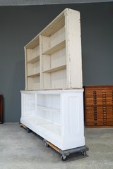 Antique Mercantile General Store Display Apothecary Cabinet Bar white Counter
