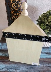 Vtg Wooden Trinket Jewelry Box Cabinet Tole Painted Topiary Cottagecore