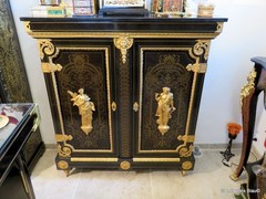 Stamped Vve SORMANI cabinet Furniture L XIV with 2 doors Boulle marquetry 19th