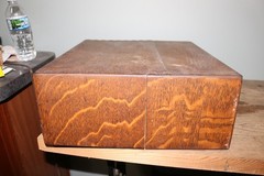 Antique c1900 1/4 Sawn Oak Dovetailed 2 Drawer Card Catalog File Library Cabinet