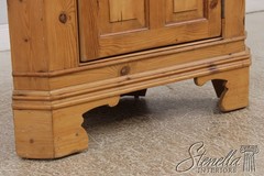 L73540: Chippendale Scrub Pine Corner Cupboard China Cabinet