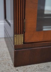 60050: Beveled Glass Door Yew Wood Door & Mahogany Display Cabinet
