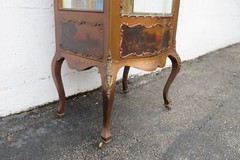 French Late 1800s Painted Vitrine Display Curio Cabinet Cupboard 5607