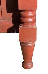 19TH C ANTIQUE COUNTRY PRIMITIVE GRAIN PAINTED JELLY CUPBOARD / KITCHEN CABINET