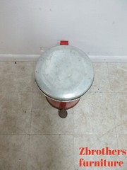Vintage 1950s Industrial Dental Cabinet Trash Can Waste Basket mechanical Lid