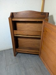 Vintage Rustic Country Wood Wall Medicine Apothecary Cabinet Shelf Mirror Door