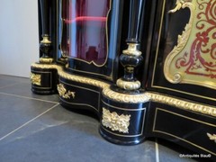 stamped MILLET Impressive french credenza 3 doors in marquetry Boulle 19th