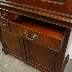 Mahogany showcase Glass doors, wooden drawers, Hand Made