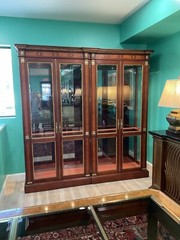 Vintage John Widdicomb Russian Neoclassical Double Display Case