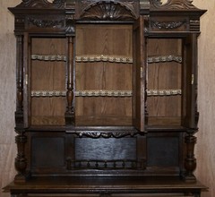 LOVELY HAND CARVED SOLID OAK DUTCH CUPBOARD ORNATE DETAILING CHEST OF DRAWERS