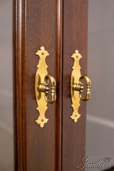 F70708: STICKLEY Mahogany 4 Door Breakfront Bookcase Cabinet