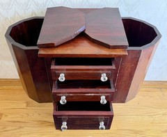 Vintage Mahogany Entryway Cabinet / Small Bar & Desk (1920s Imperial)
