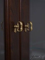 66239: STICKLEY Beveled Glass Cherry Breakfront China Cabinet