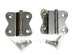 Antique Hoosier Cabinet Hinge For Upper Door Nickel Plated Pair