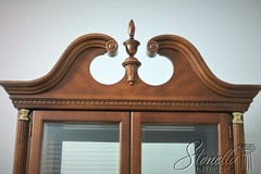 54445: PULASKI Beveled Glass 2 Door Cherry Curio Cabinet