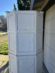 Large Rustic Wood Corner Hutch Cabinet Reclaimed Pallet Wood Local Pickup