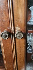 china cabinet Rway, brown, 74 inches tall, width 44 1/2 inches, depth is 16 in.