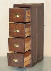 ANTIQUE ART DECO CIRCA 1920’S RESTORED ENGLISH OAK FILING CABINET NEW FITTINGS