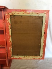 VTG Magenta Wood 15×22 Country Wall Mount Mirror Medicine Cabinet Old 942-26B