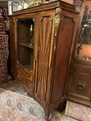 ANTIQUE FRENCH LXV STYLE KinGwood Figural BRONZE DECORATIONS,19TH C. Vitrine