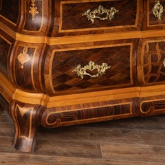 20th Century Pair of Large Rococo Inlaid Marquetry Cabinets, Sweden