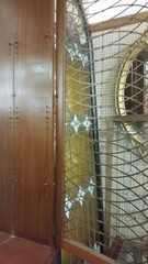 Excellent Carved Mahogany 2 Door China Cabinet Bow Front Yet Slender