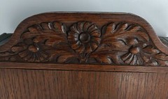 Gorgeous Medicine Apothecary Cabinet Oval beveled glass mirror hand carved wood