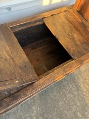 Antique Indian Dowry credenza/cabinet/chest/ Bed / Bench Primitive Carved Paint