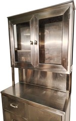 Blickman 7956 Freestanding Stainless Steel Medical Glass Cabinet