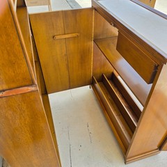1930s Karges Country French Walnut Pullout Folding Service Bar