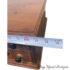 Antique goff ‘ s Braid spool cabinet Victorian walnut country store 2 drawer