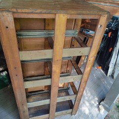 Antique Oak 4-Drawer Filing Cabinet Library Bureau for a Corner