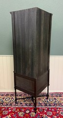 Antique English Jacobean Corner Cabinet Barley Twist Legs Oak Key TALL 1920s