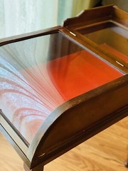 Rare Antique Victorian Curved Glass Showcase/General Store Display Case