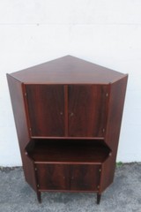 Mid Century Danish Rosewood Corner Cabinet Storage Cupboard 6167