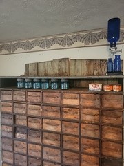 Antique Hand Made Flower Mill/ Apothecary 91 Drawers Wow RARE!!! Cabinet Only